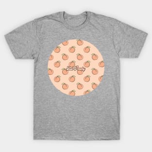 Just Peachy Cute Summer Pattern Repeat, Digital illustration T-Shirt